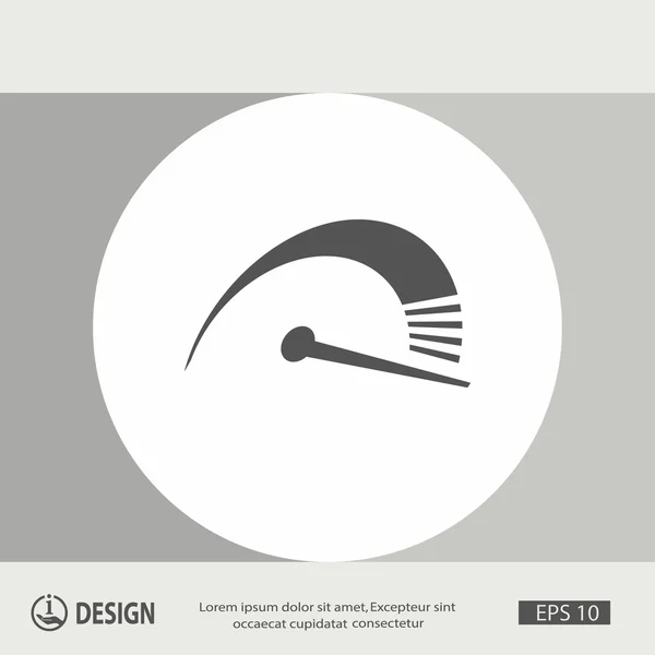 Pictograph dari ikon speedometer - Stok Vektor