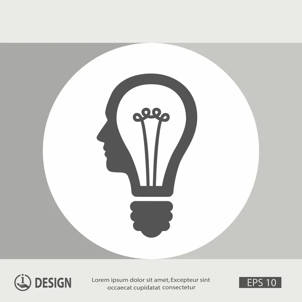 Pictografía del concepto de bombilla — Archivo Imágenes Vectoriales