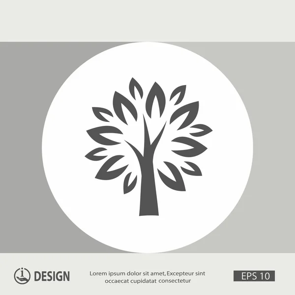 Pictografía del icono del árbol — Vector de stock