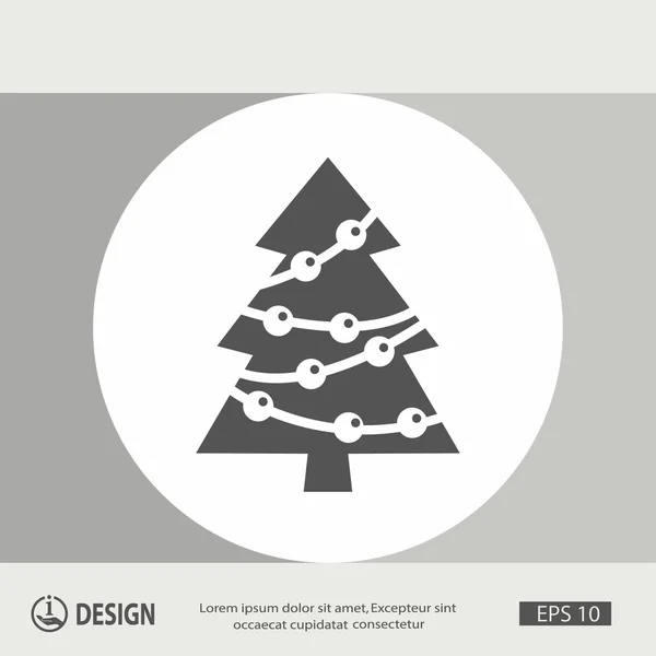 Pictografía del árbol de Navidad — Vector de stock