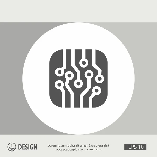 Pictografía de la placa de circuito — Archivo Imágenes Vectoriales