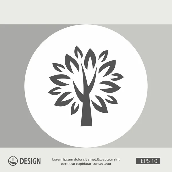 Pictograph av träd-ikonen — Stock vektor