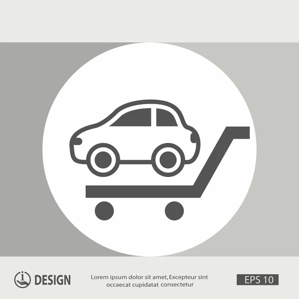 Pictograph of car icon — Stock Vector