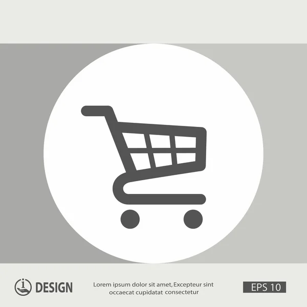 Pictograph of shopping cart icon — Stock Vector