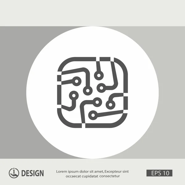 Pictograph van circuit board — Stockvector