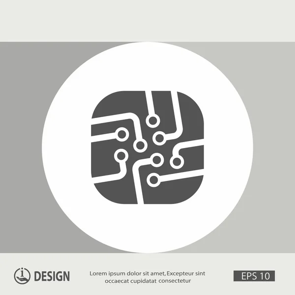 Pictograph van circuit board — Stockvector