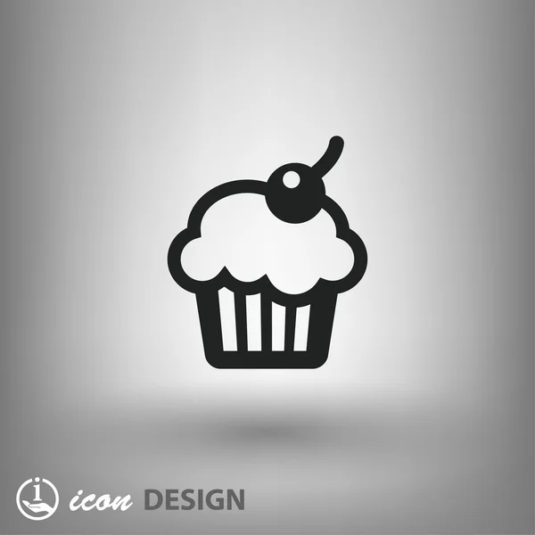 Pictograph av cupcake-ikonen — Stock vektor