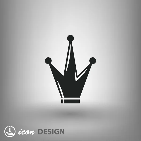 Pictografía del icono de la corona — Vector de stock