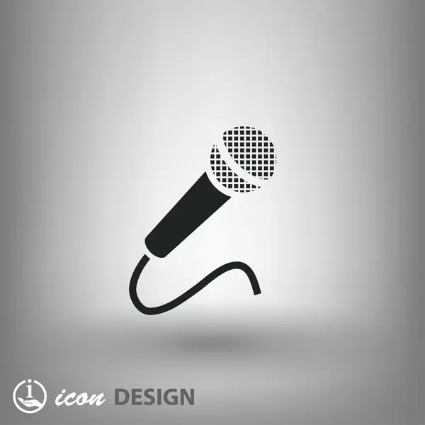 Mikrofon ikon illusztráció — Stock Vector