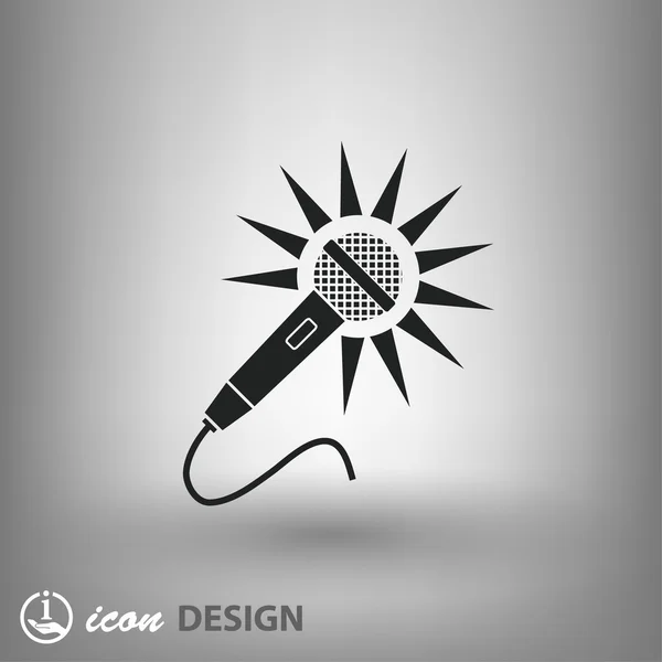 Microphone icon  illustration — Stock Vector