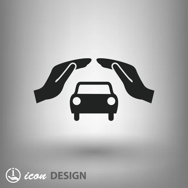 Pictografía del icono del coche — Vector de stock