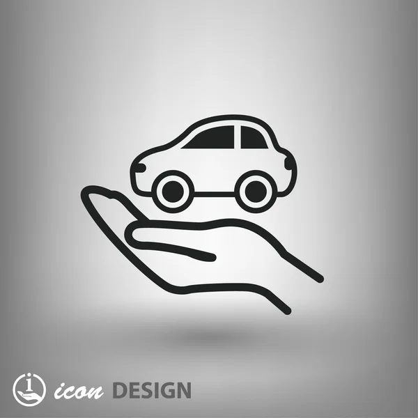 Pictografía del icono del coche — Vector de stock