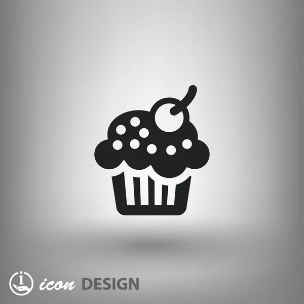 Pictografía de cupcake icono — Vector de stock