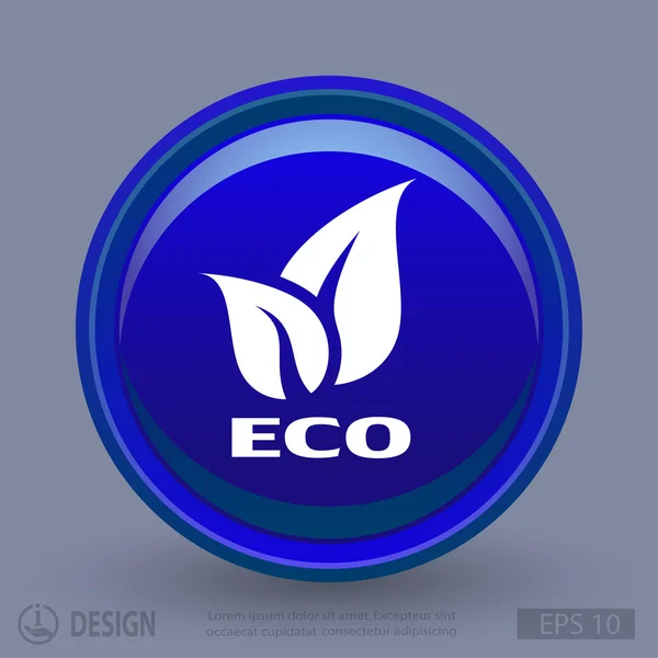 Pictograph of eco icon — Stock Vector