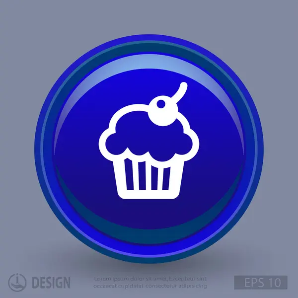 Pictograph av cupcake-ikonen — Stock vektor