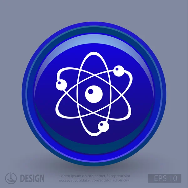 Pictograph of atom icon — Stock Vector