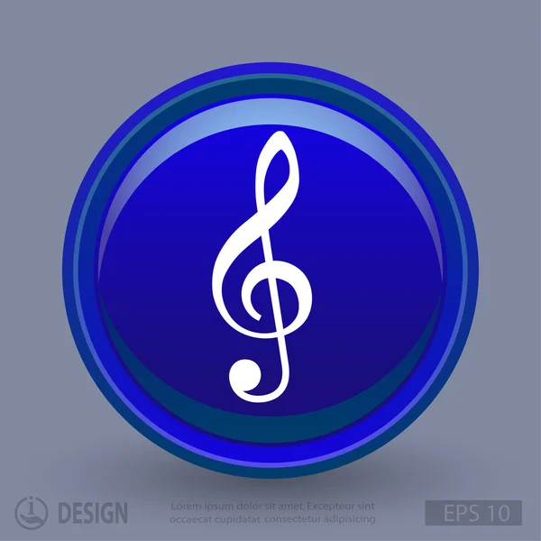 Pictograph of music key icon — Stock Vector