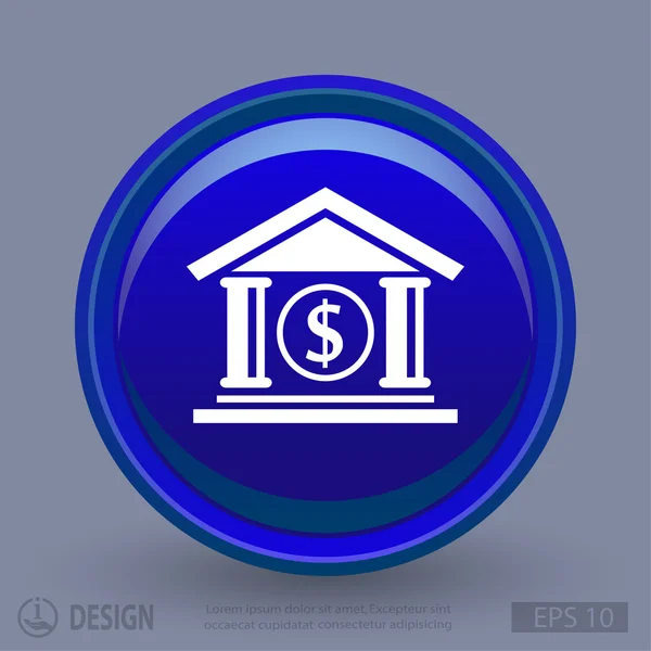 Pictograph of bank icon — Stock Vector