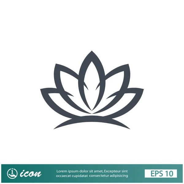 Pictograph lotus ikon — Stock Vector