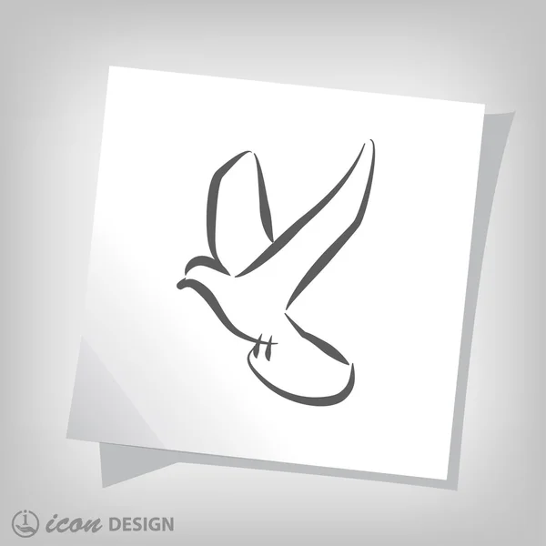 Pictograph voor vogel icon — Stockvector