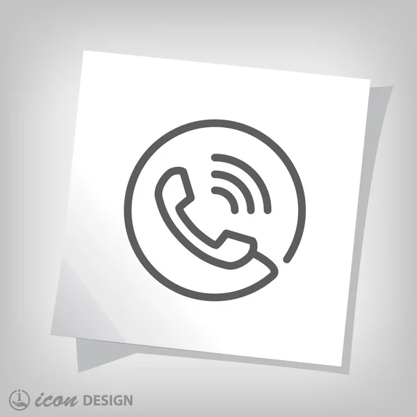 Pictografía del icono del teléfono — Vector de stock