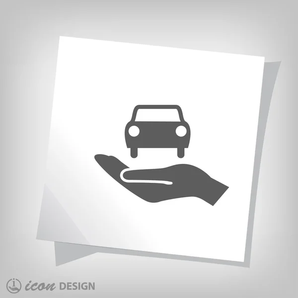 Pictografía del icono del coche — Vector de stock