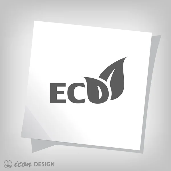 Pictograph of eco icon — Stock Vector