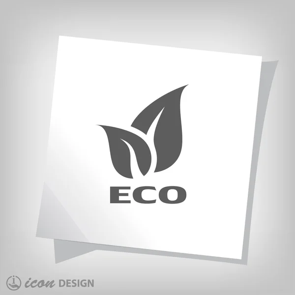 Pictograph of eco icon — Stock Vector