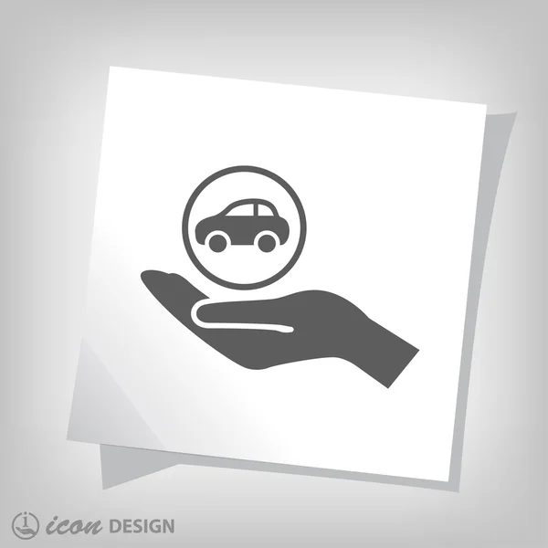 Pictografía del icono del coche — Vector de stock