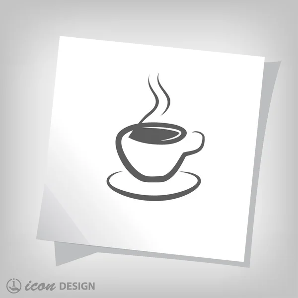 Pictografía del icono de la taza — Vector de stock