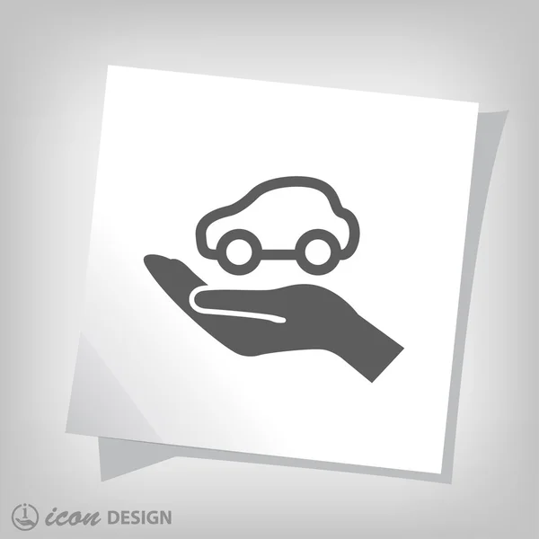 Pictografía del icono del coche — Vector de stock