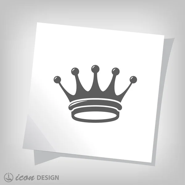 Pictograph of crown icon — Stock Vector