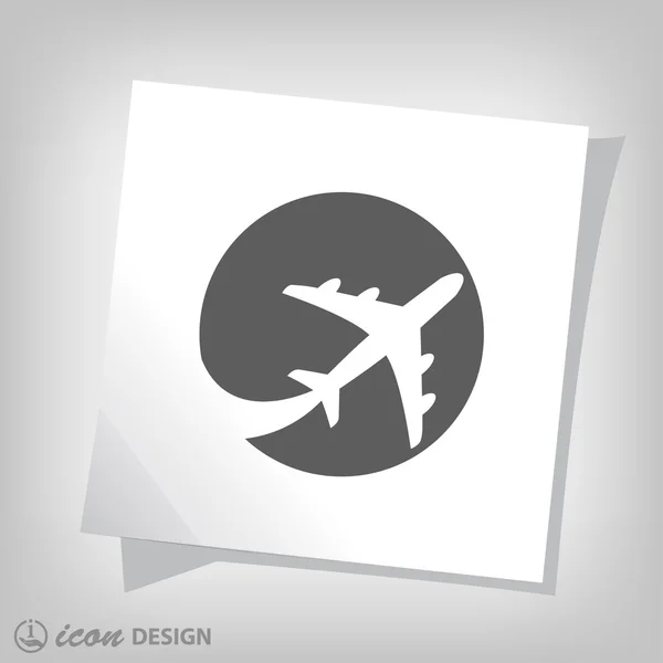 Pictografía del icono del avión — Vector de stock