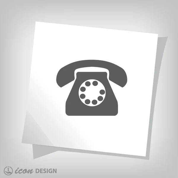 Pictografía del icono del teléfono — Vector de stock