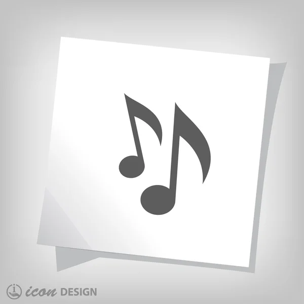 Pictograph of music notes — Stock Vector