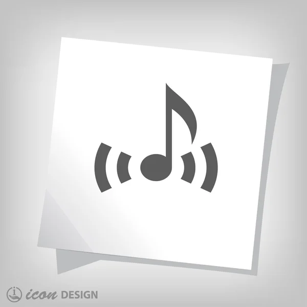 Pictogramme de l'icône de note de musique — Image vectorielle