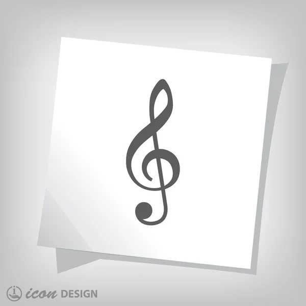 Pictograph of music key icon — Stock Vector