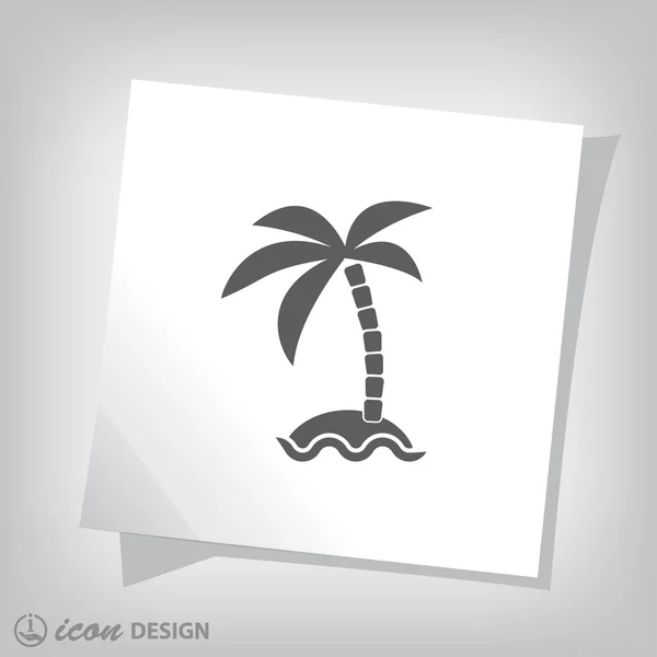 Pictograph of island icon — Stock Vector