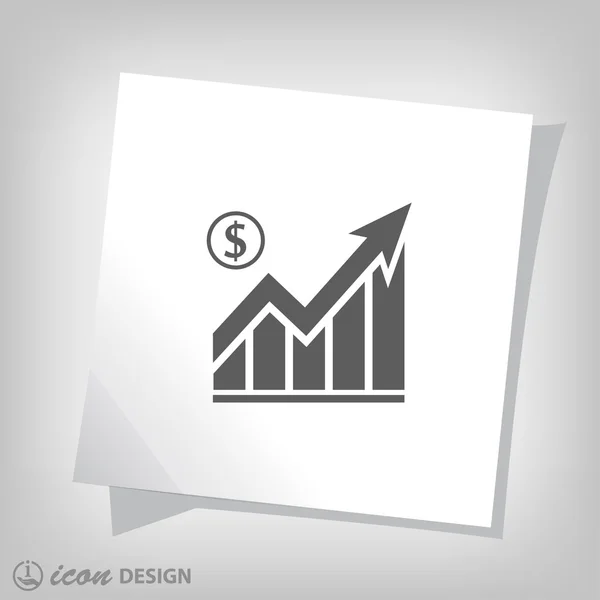 Pittogramma dell'icona del grafico — Vettoriale Stock