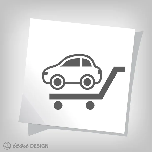 Pictografía del icono del coche — Vector de stock