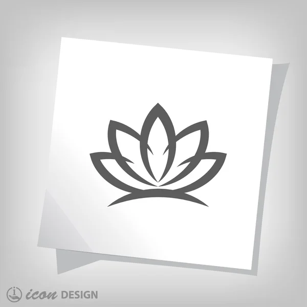 Pictograph av lotus-ikonen — Stock vektor