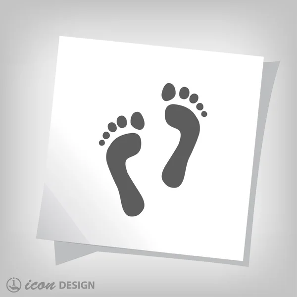 Pictograph of footprints icon — Stock Vector