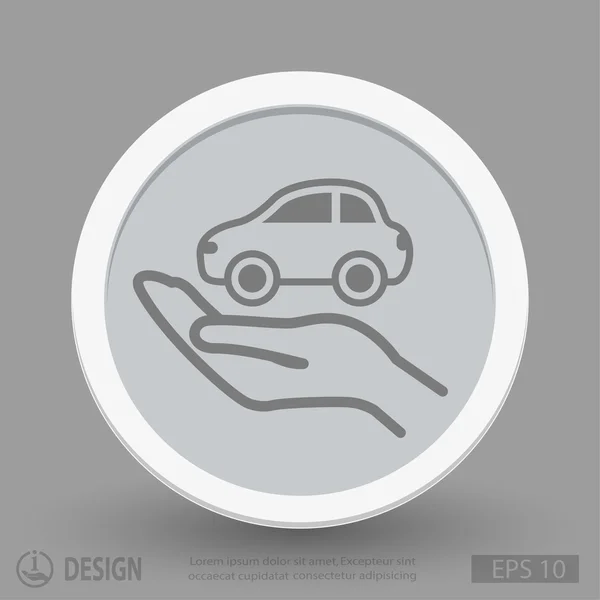 Pictograph of car icon — Stock Vector