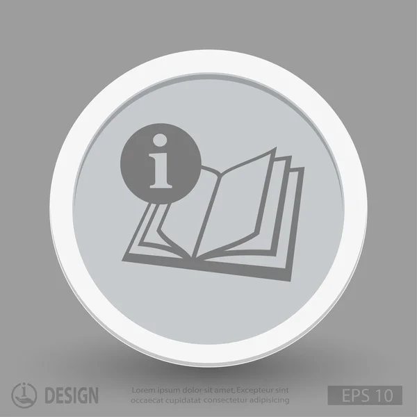 Pictograph of book icon — Stock Vector