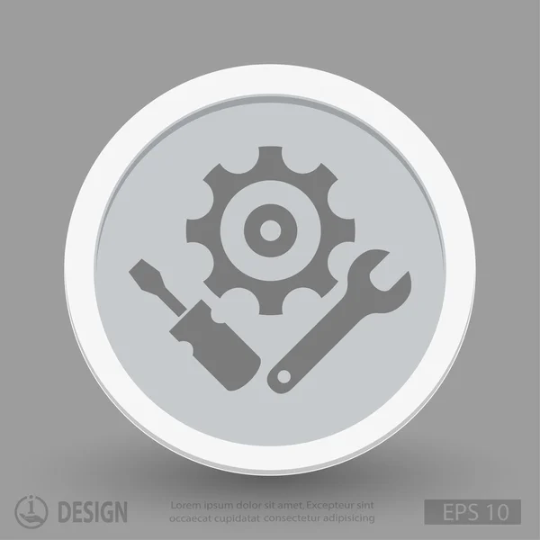 Pictograph of gear icon — Stock Vector