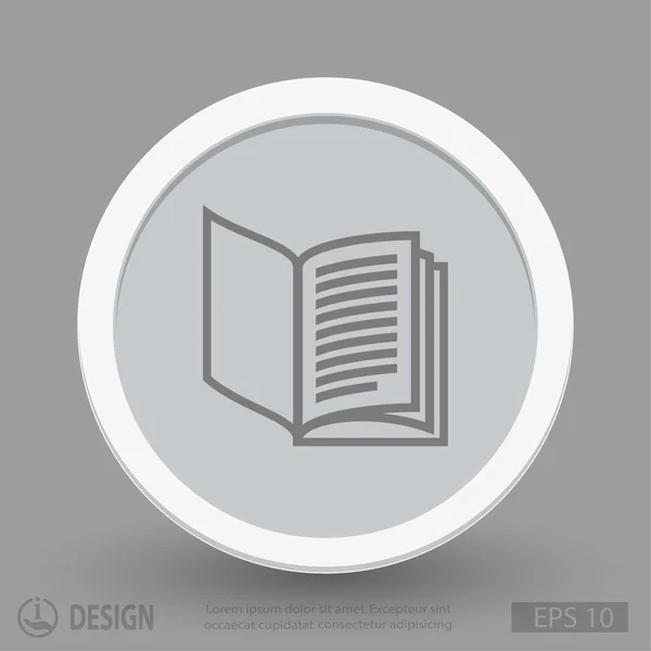 Pictograph of book icon — Stock Vector