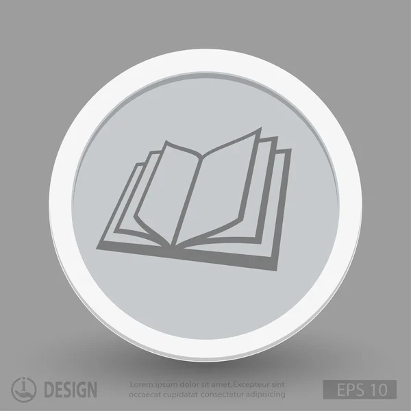 Pictograph of book icon — Stock Vector