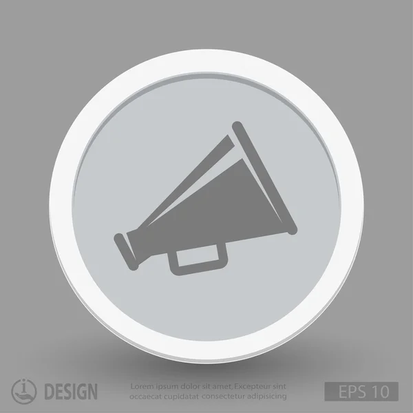 Pictograma do ícone do megafone — Vetor de Stock