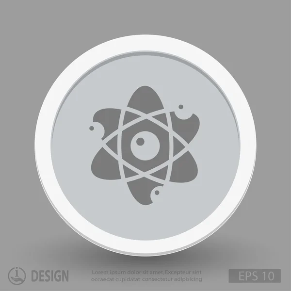 Pictograph of atom icon — Stock Vector