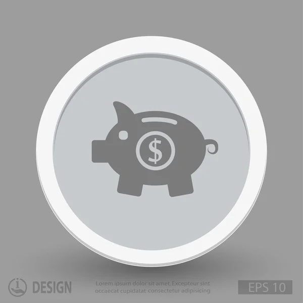 Pictograph van moneybox pictogram — Stockvector